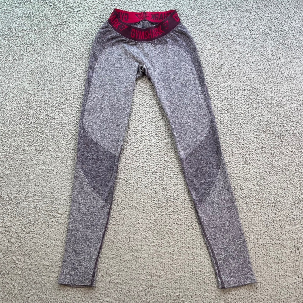Gymshark Flex High Waisted Seamless Leggings Purple Grey Marl Women Size Small